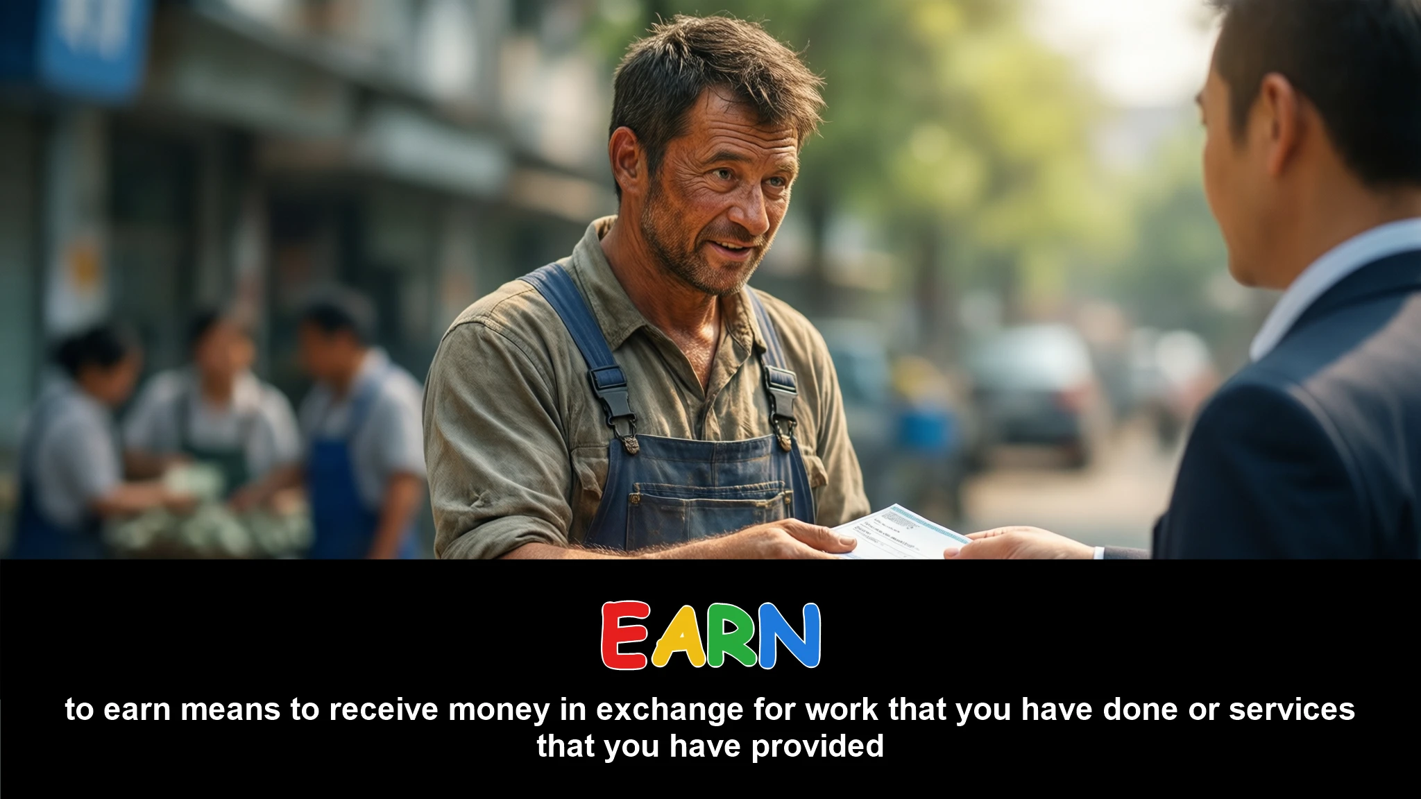 English Illustration for earn